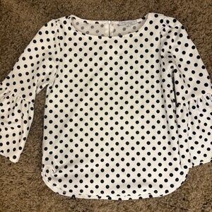 Green Envelope L.A. polka dot blouse small